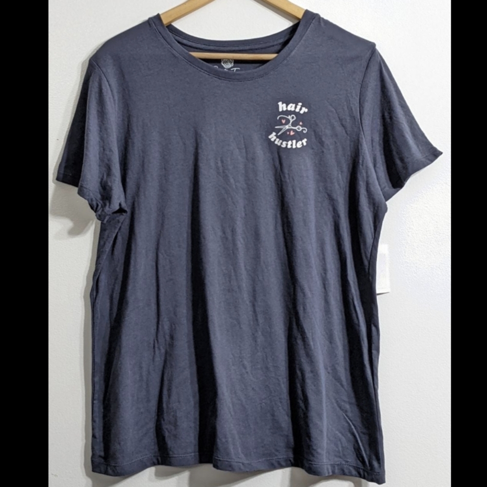 Women's XL Hair Hustler Short Sleeve T-Shirt, Hairstylist Tee, Hairdresser NWT